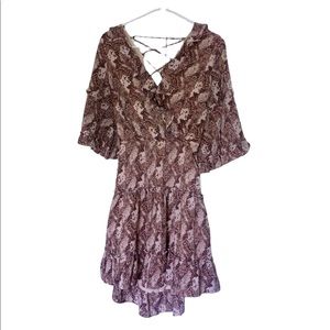Snakeskin Ruffle Dress
